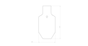 1/2" AR500 / AR550 8X16 IPSC (SINGLE HOLE)